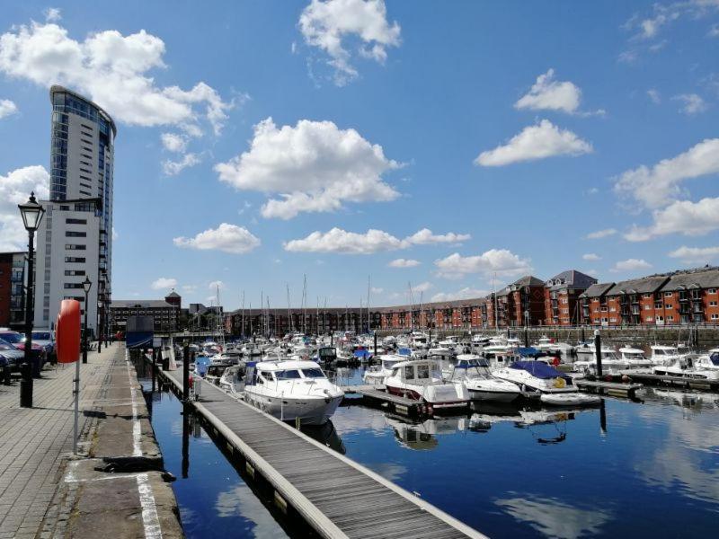 Soak Up The Light At A Soothing, Stylish Apartment In Swansea Marina Eksteriør billede